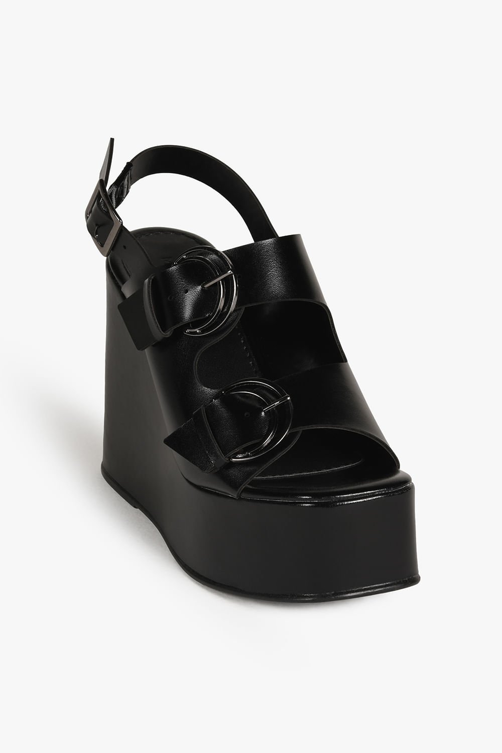 Sandália Feminina Anabela Mundial Mircela Preto 4