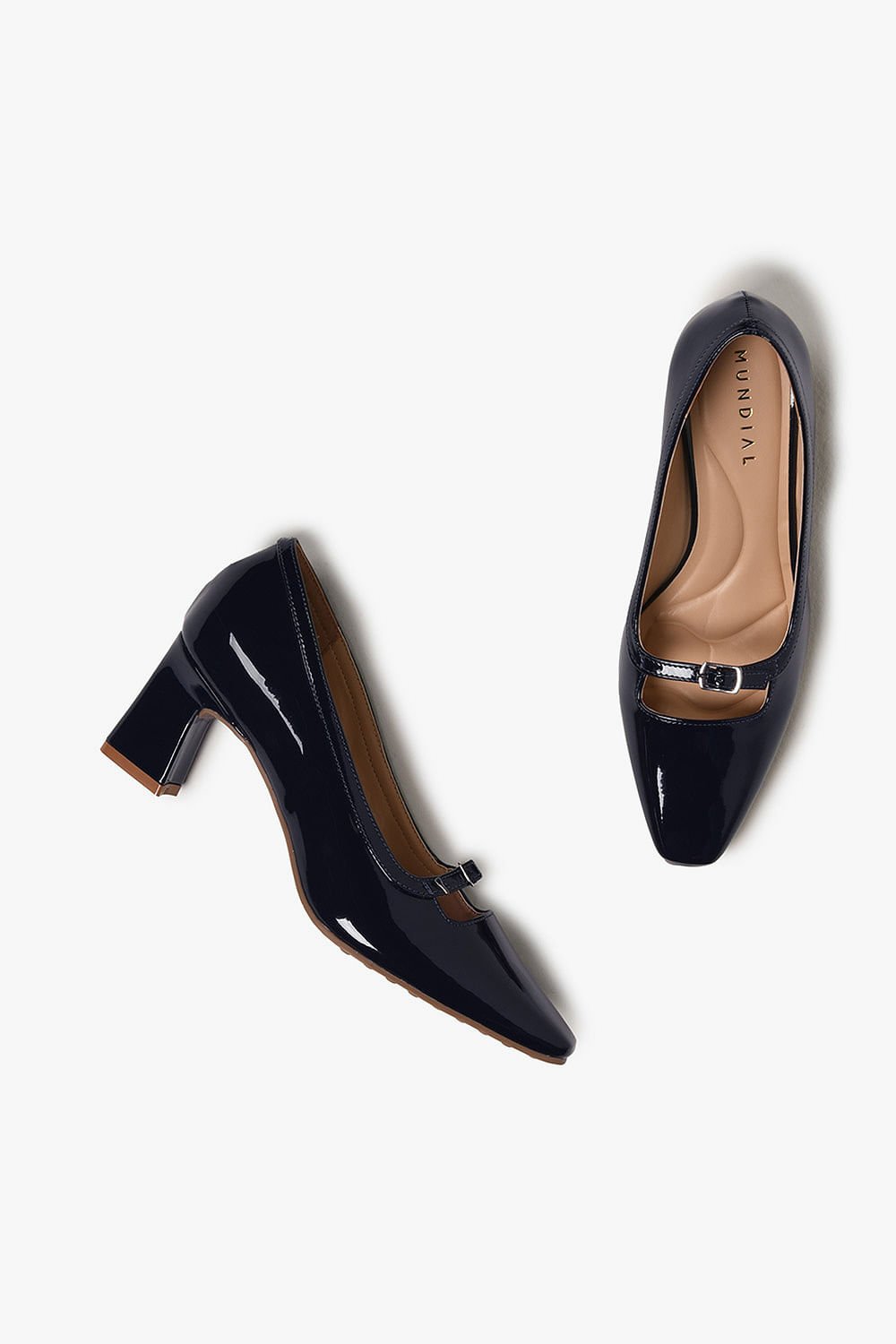 Sapato Feminino Salto Médio Mundial Lis Azul 3