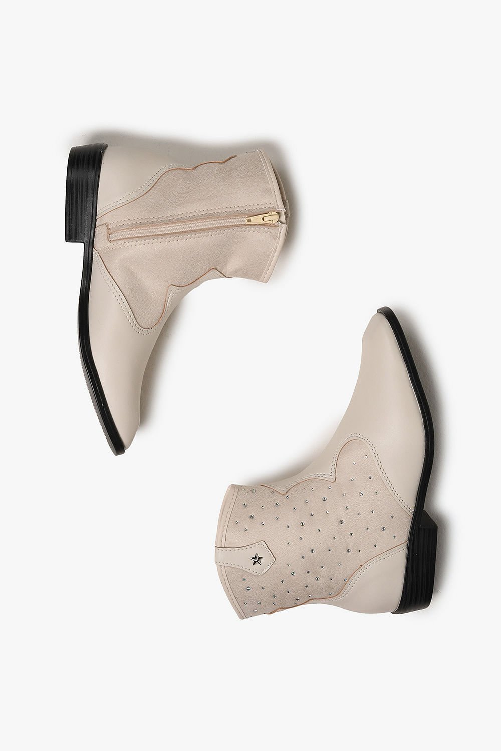 Bota Infantil Texana Cano Baixo Molekinha Libna Branco 3