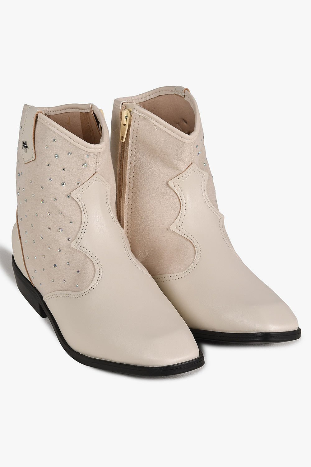 Bota Infantil Texana Cano Baixo Molekinha Libna Branco 4