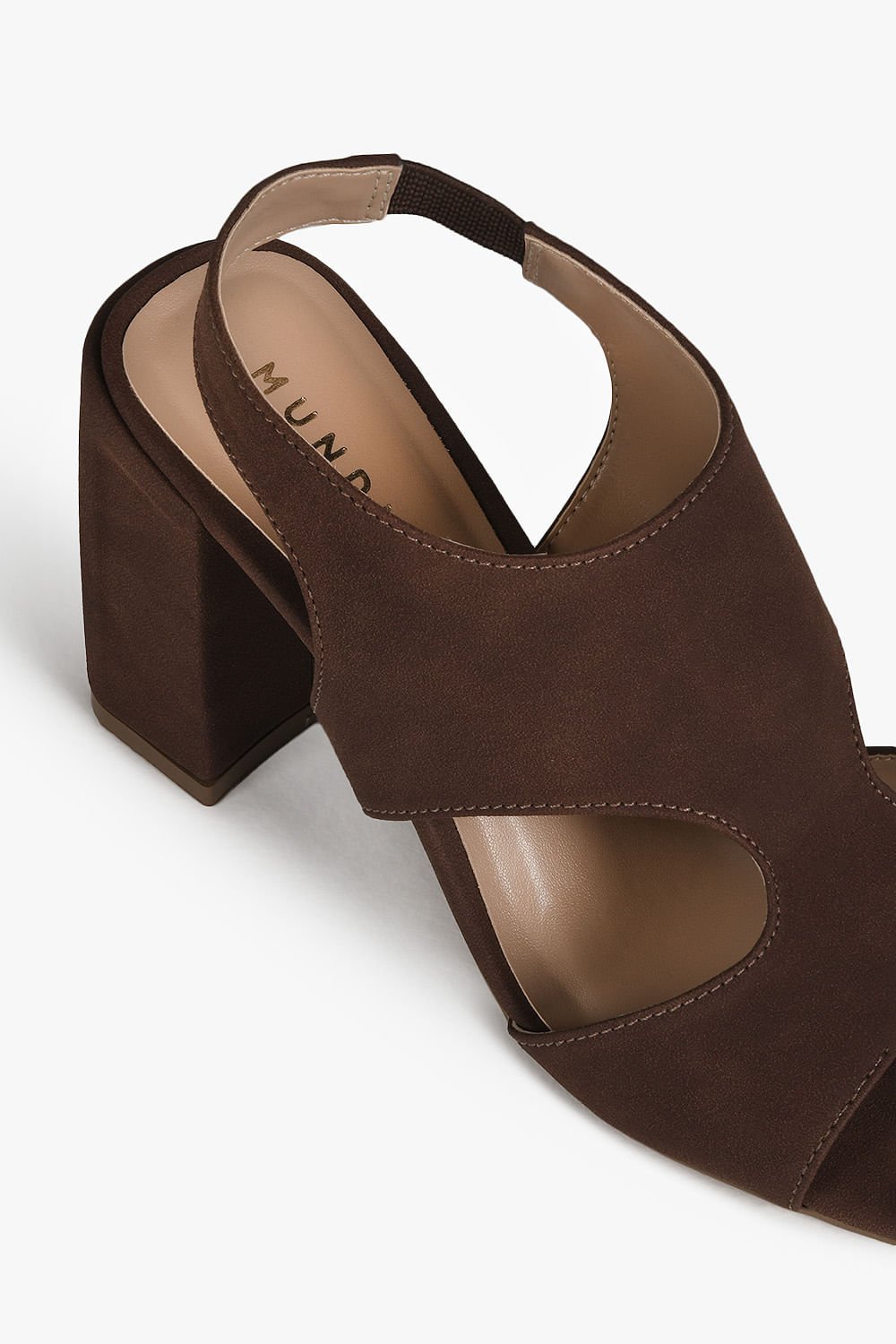 Sandália Feminina Salto Alto Mundial Madeline Café 2