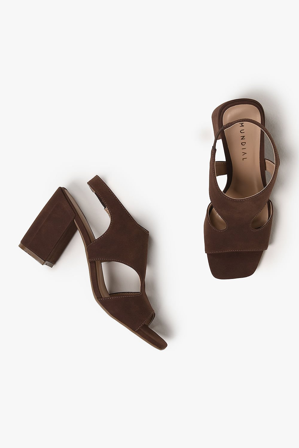 Sandália Feminina Salto Alto Mundial Madeline Café 3
