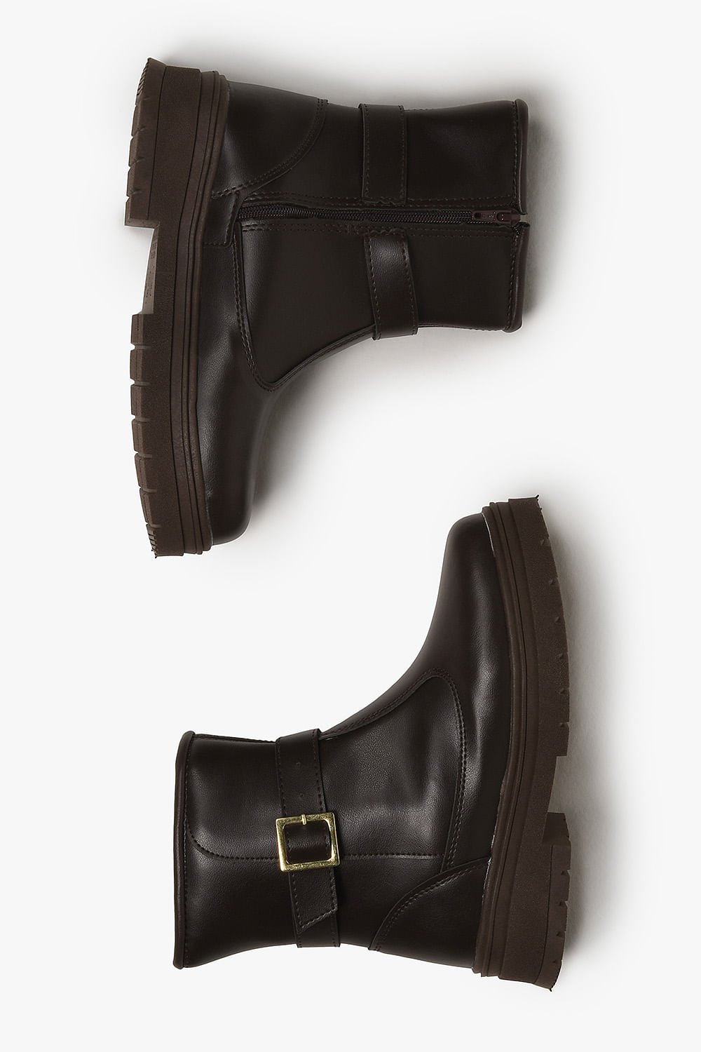 Bota Infantil Coturno Cano Médio Tininha Clara Café 3