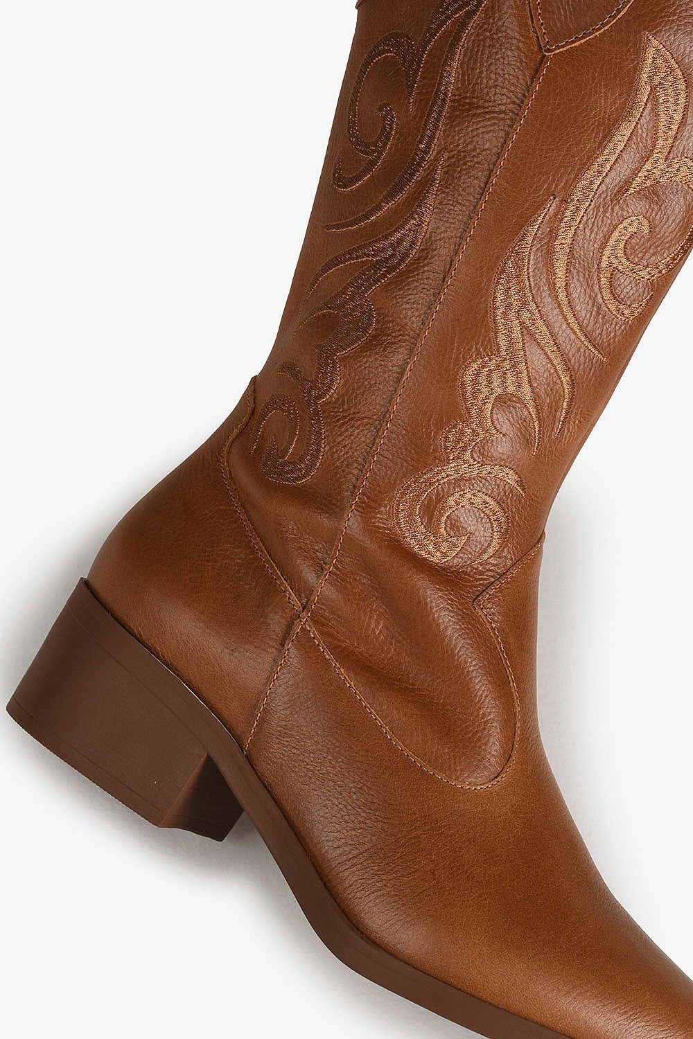 Bota Texana Feminina Cano Médio Mundial Thaila Caramelo 2