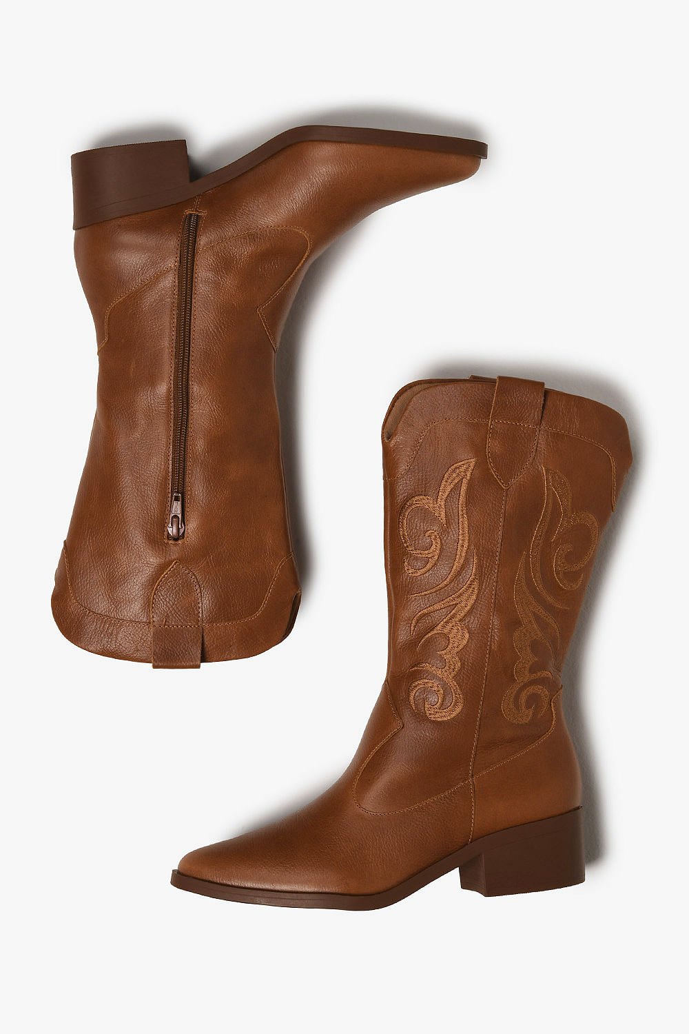 Bota Texana Feminina Cano Médio Mundial Thaila Caramelo 3