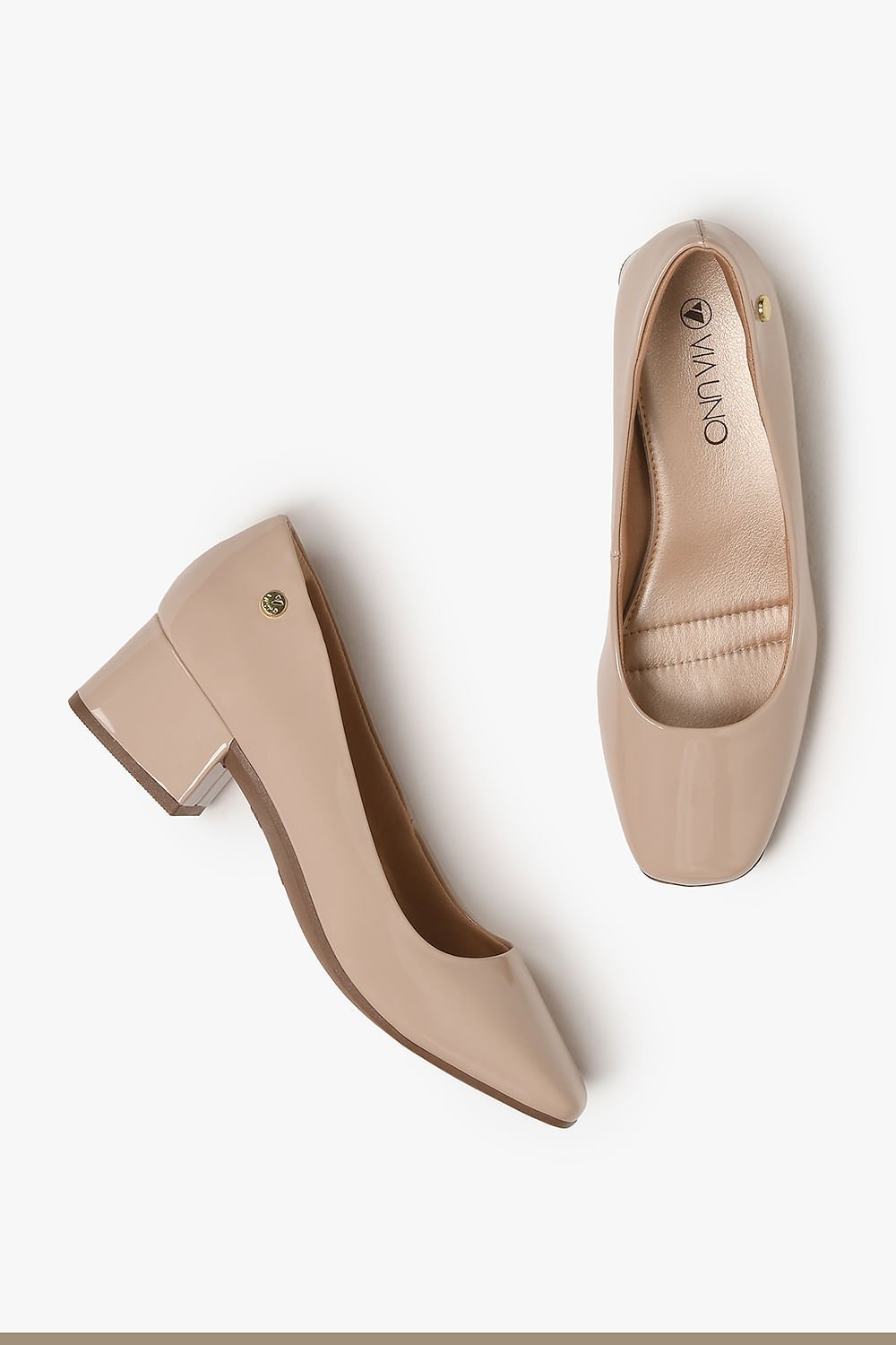 Sapato Feminino Salto Médio Via Uno Izadora Bege 3