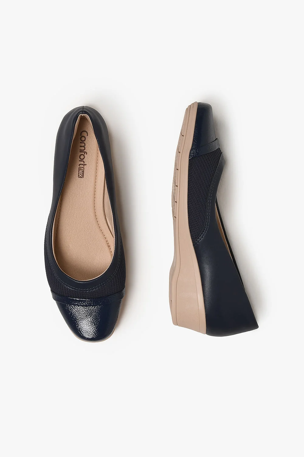 Sapato Feminino Anabela Comfortflex Marlene Azul 3
