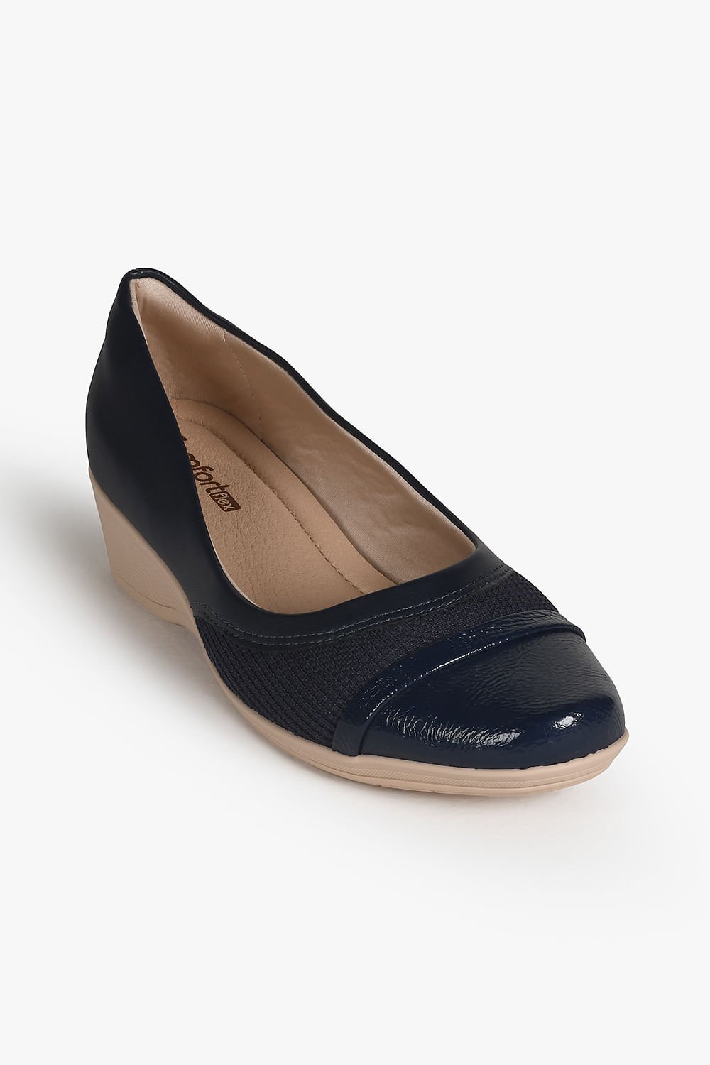 Sapato Feminino Anabela Comfortflex Marlene Azul 4