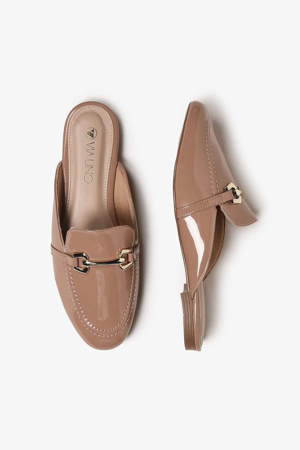 Mule Feminino Via Uno Luizza Bege 3
