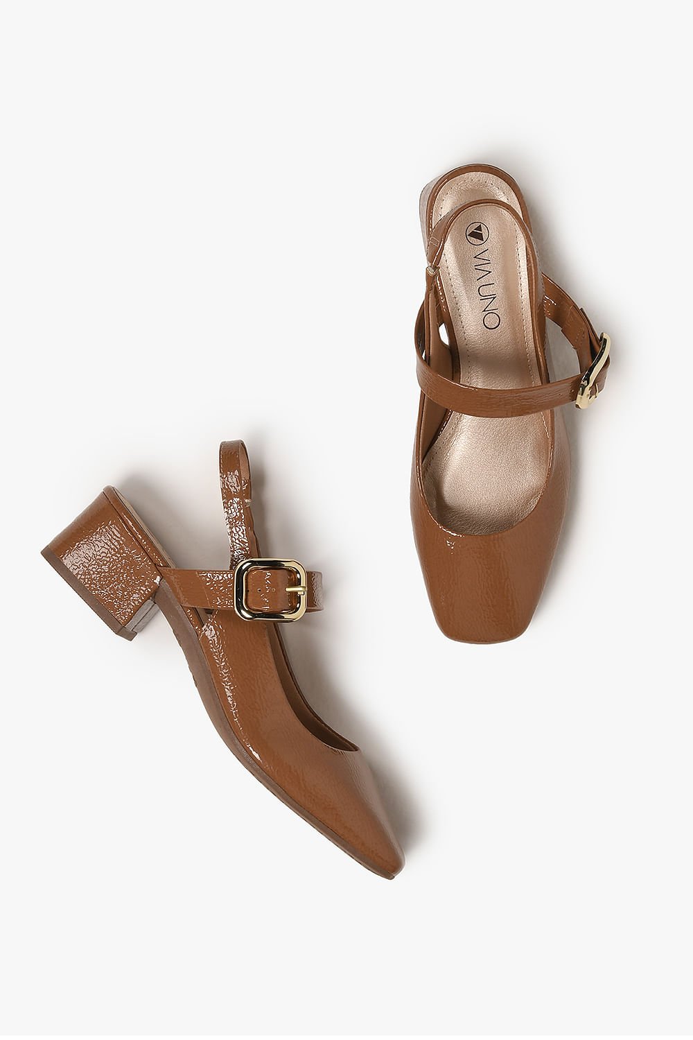 Sapato Feminino Slingback Via Uno Esther Caramelo 3