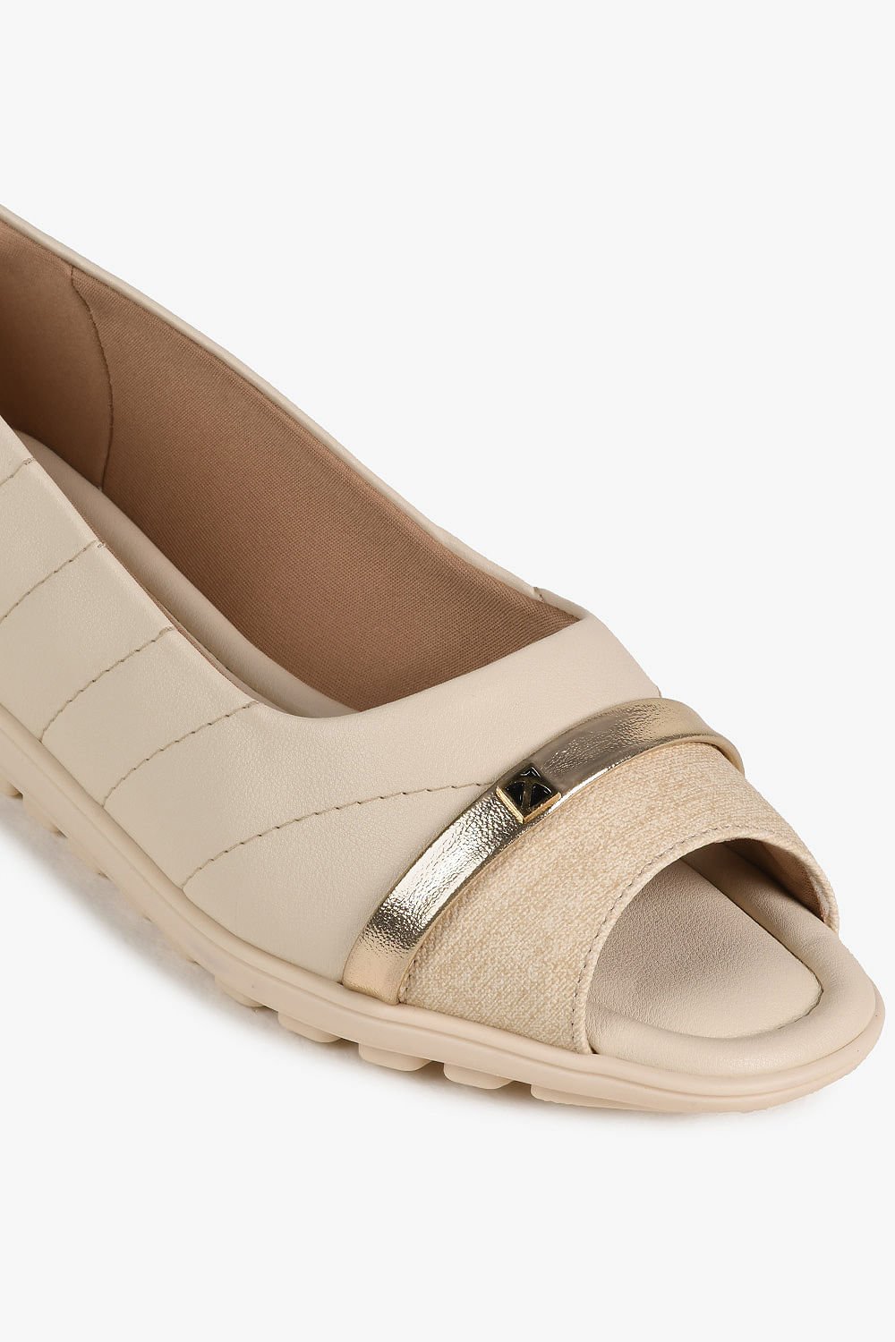 Sandália Feminina Peep Toe piccadilly Donisete Off White 2