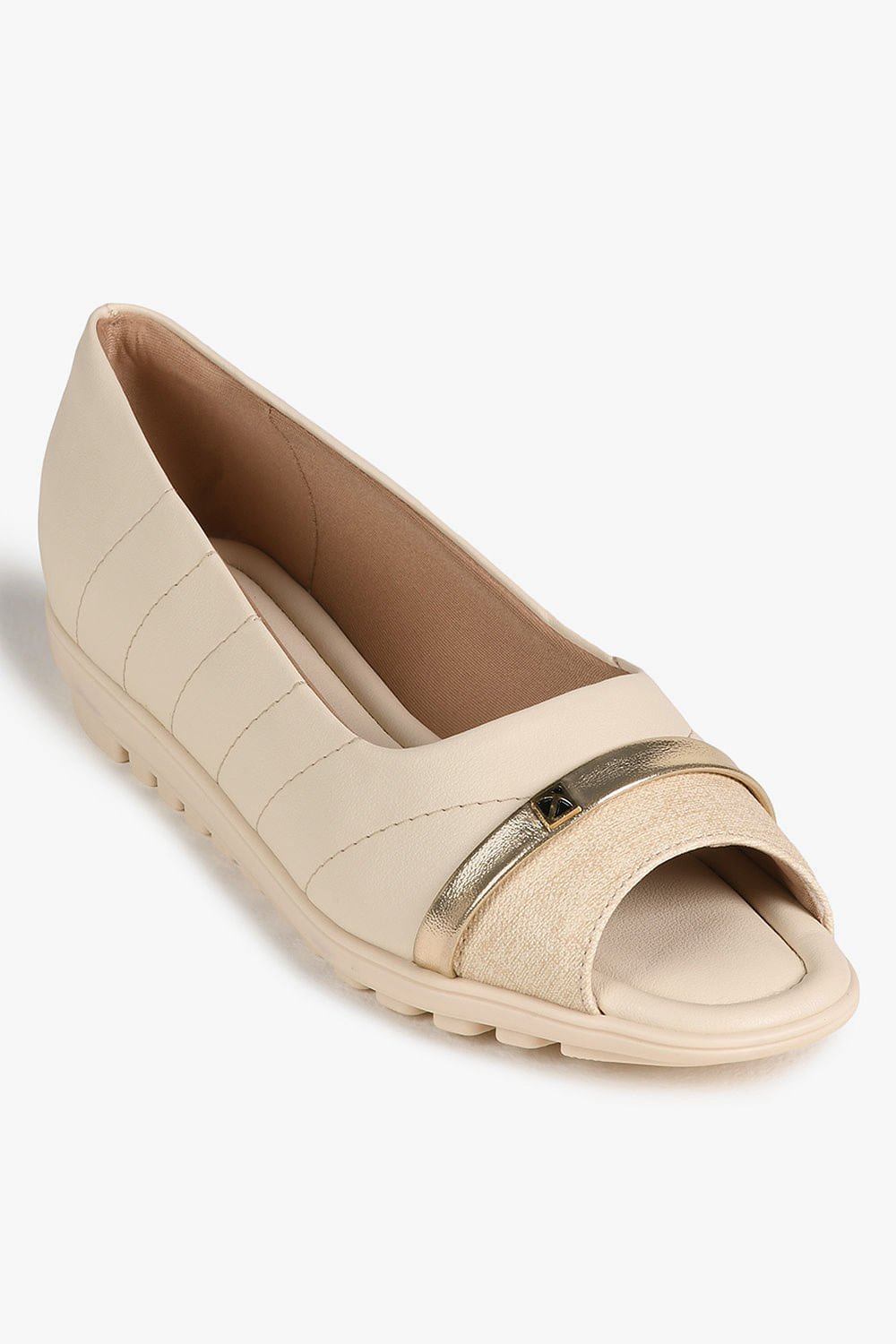 Sandália Feminina Peep Toe piccadilly Donisete Off White 4