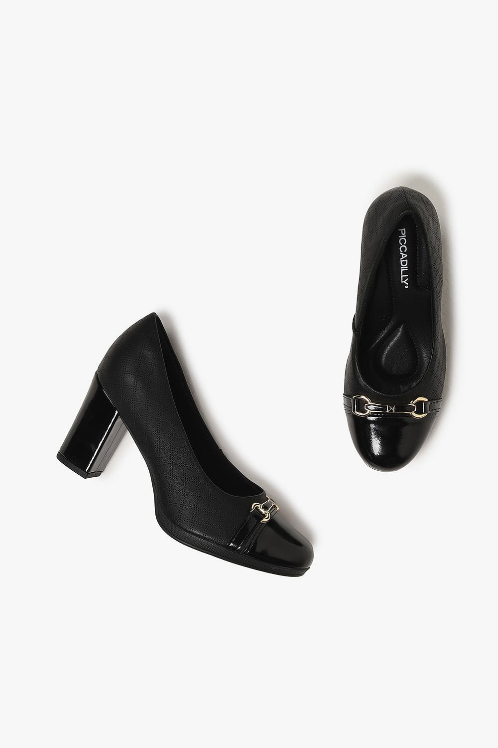 Sapato Feminino Salto Alto Piccadilly Violeta Preto 3