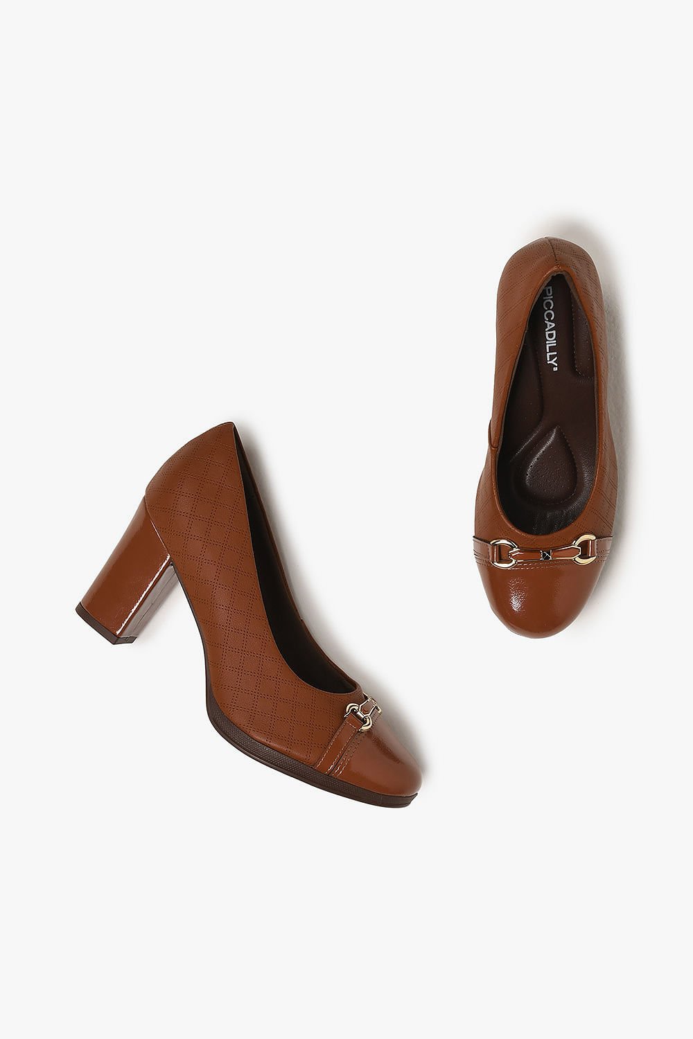 Sapato Feminino Salto Alto Piccadilly Violeta Caramelo 3