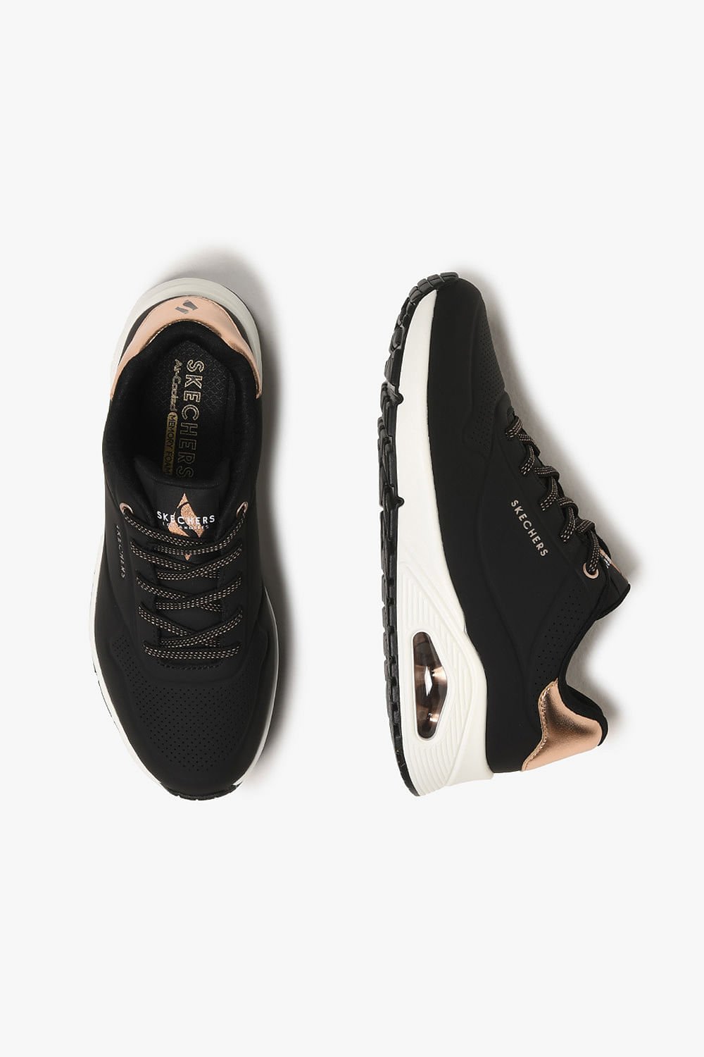 Tênis Skechers Uno Shimmer Away Femenino Preto 3