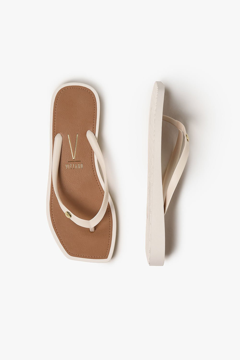 Chinelo Feminino Vizzano Aurea Off White 3