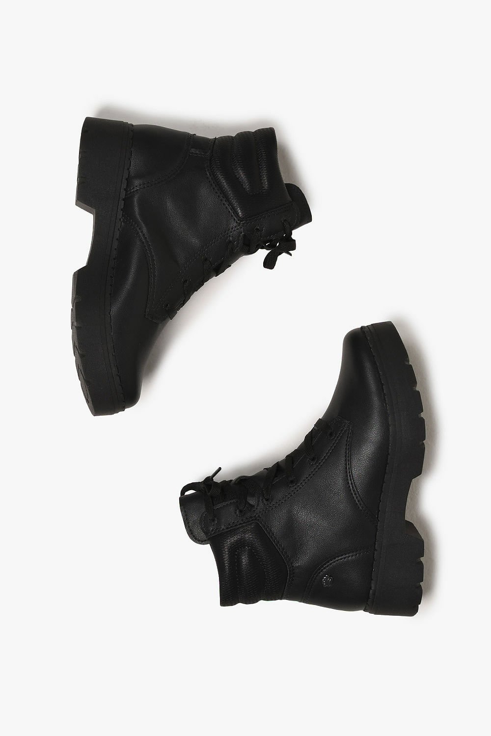 Bota Coturno Infantil Cano Curto Pink Cats Lily Preto 3