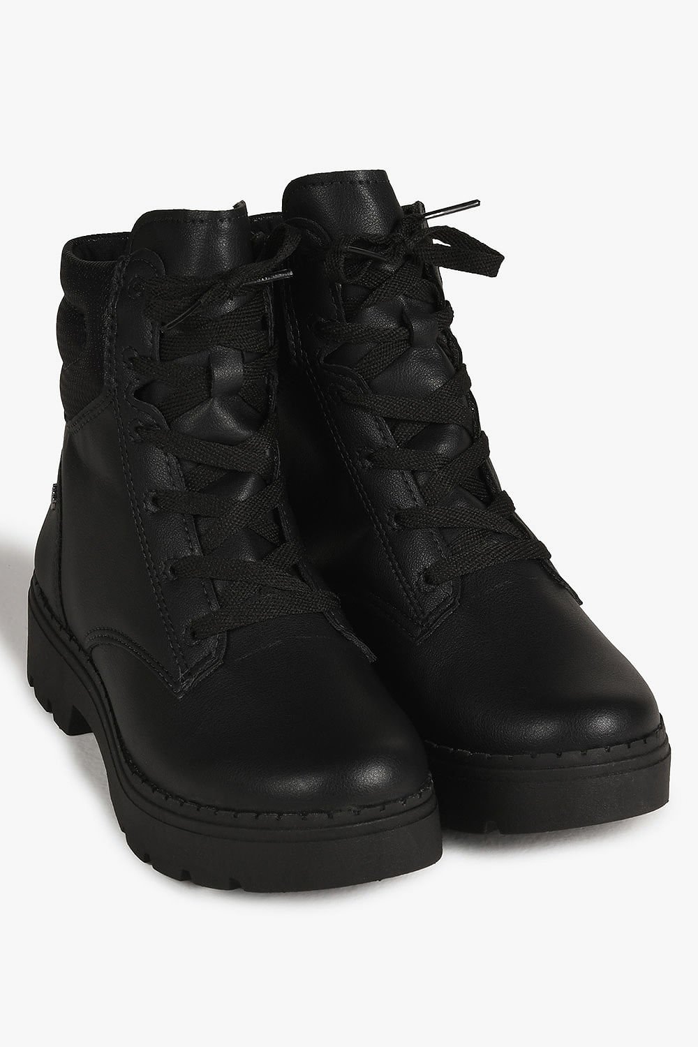 Bota Coturno Infantil Cano Curto Pink Cats Lily Preto 4