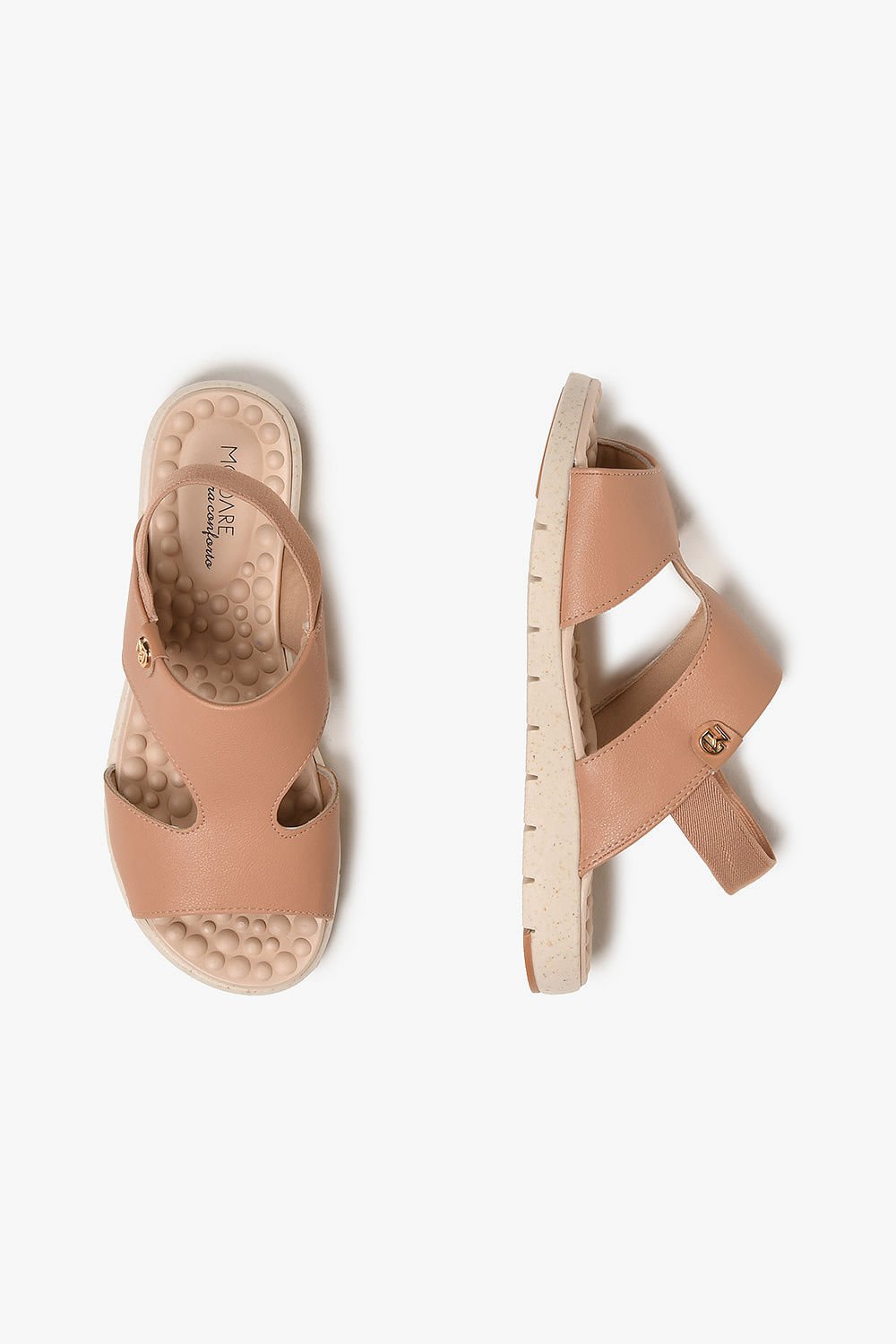 Sandália Feminina Papete Modare Stefanie Bege 3