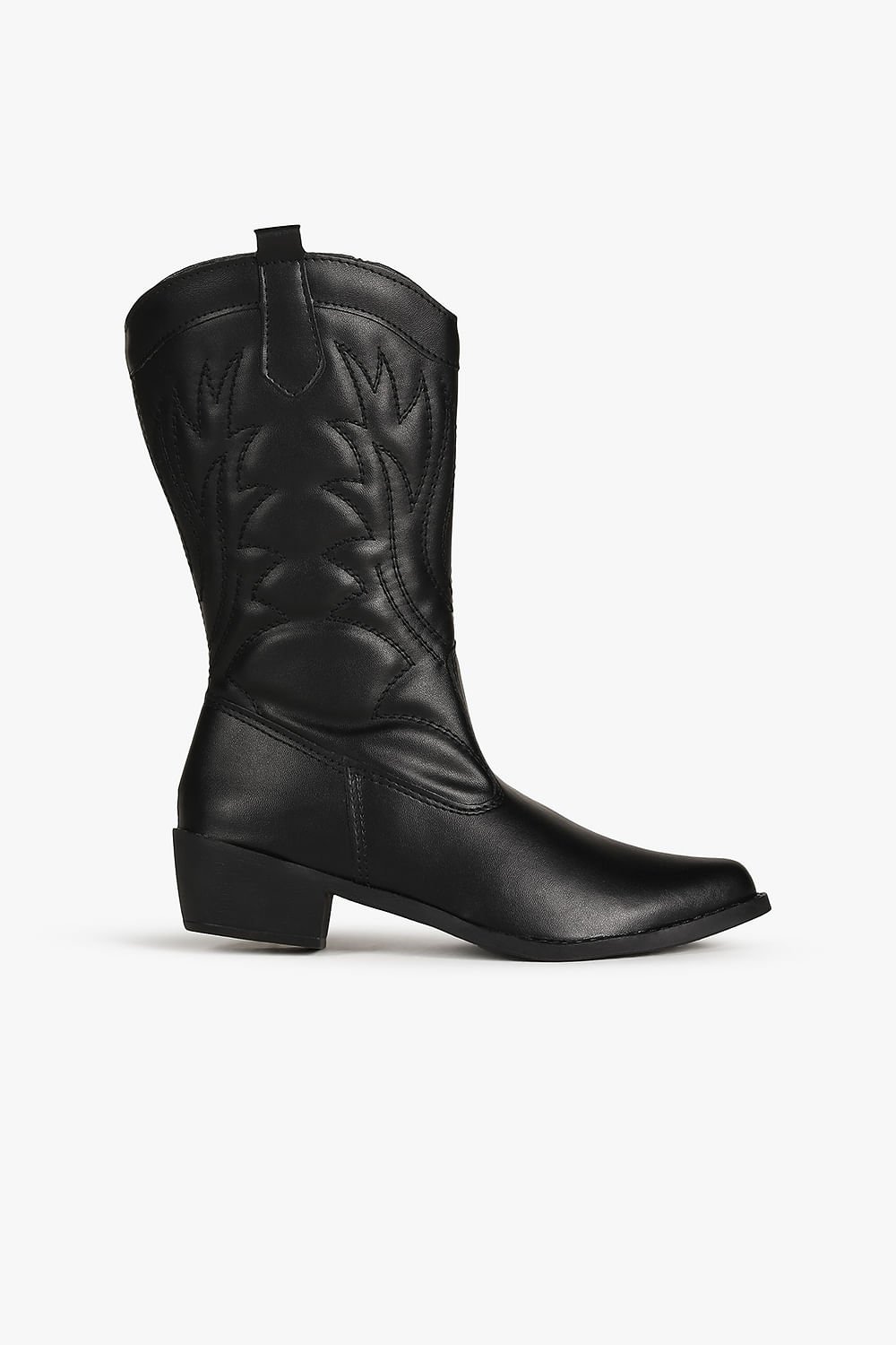 Bota Infantil Texana Cano Médio Menina Fashion Jade Preto 1