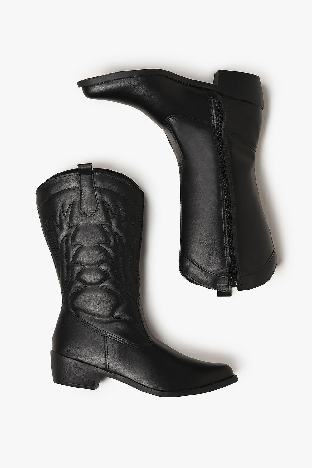 Bota Infantil Texana Cano Médio Menina Fashion Jade Preto 2