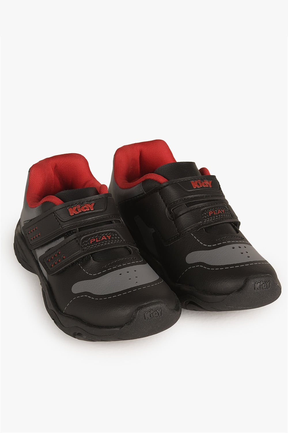 Tênis Infantil Kidy Play Respitec Preto/Cinza/Vermelho 4