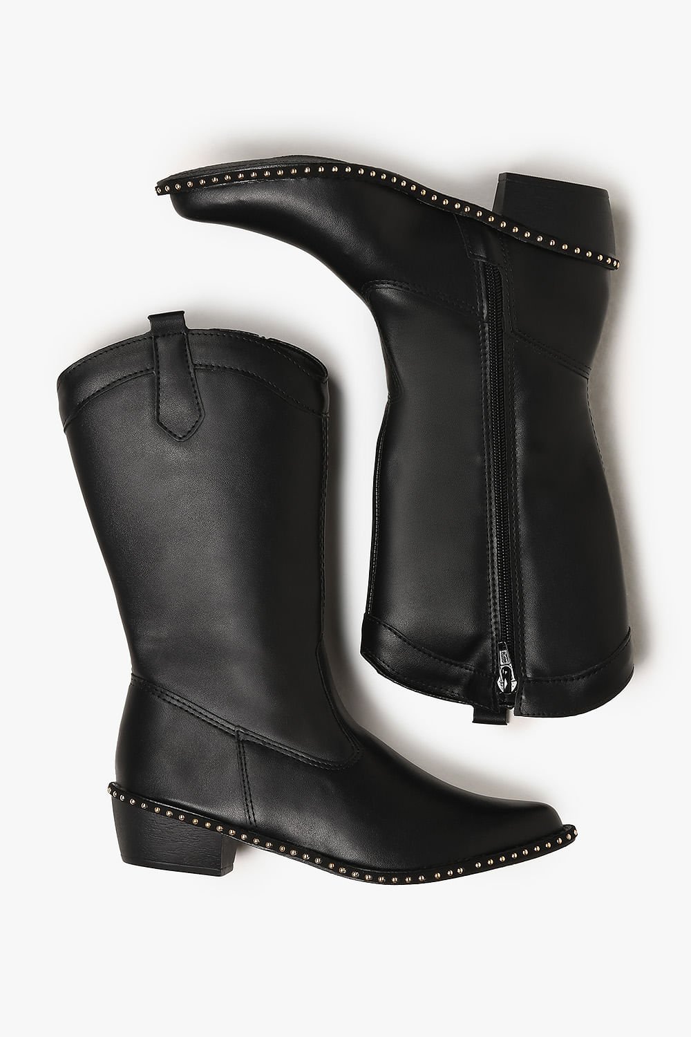 Bota Infantil Texana Cano Médio Menina Fashion Lory Preto 3