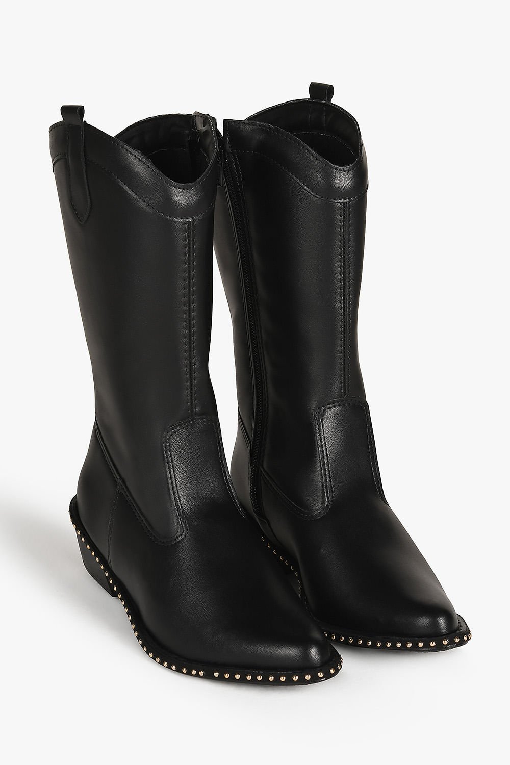 Bota Infantil Texana Cano Médio Menina Fashion Lory Preto 4