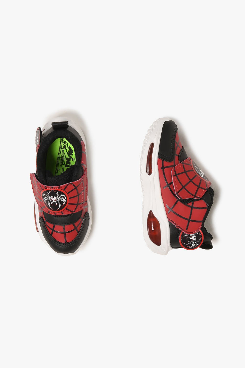 Tênis Casual Infantil Mini Pé Homem Aranha Preto 3