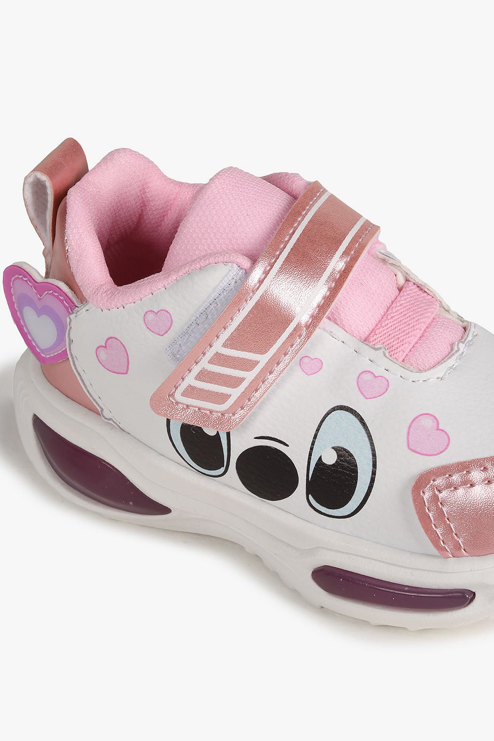 Tênis Casual Infantil Mini Pé Personagens Branco/Rosa 5