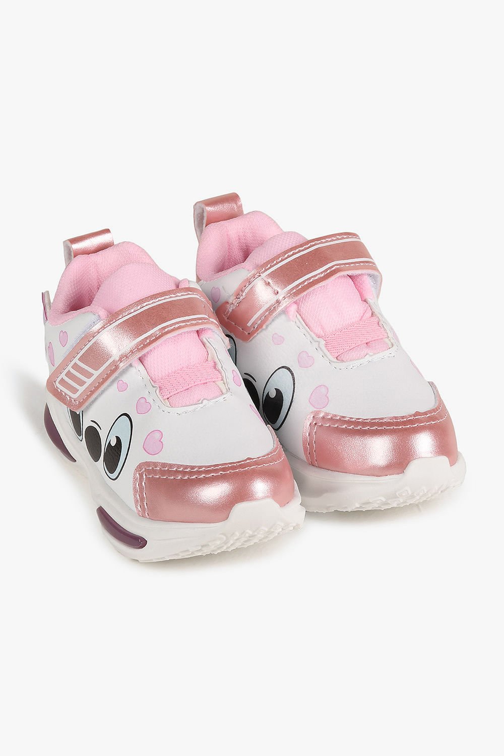 Tênis Casual Infantil Mini Pé Personagens Branco/Rosa 4