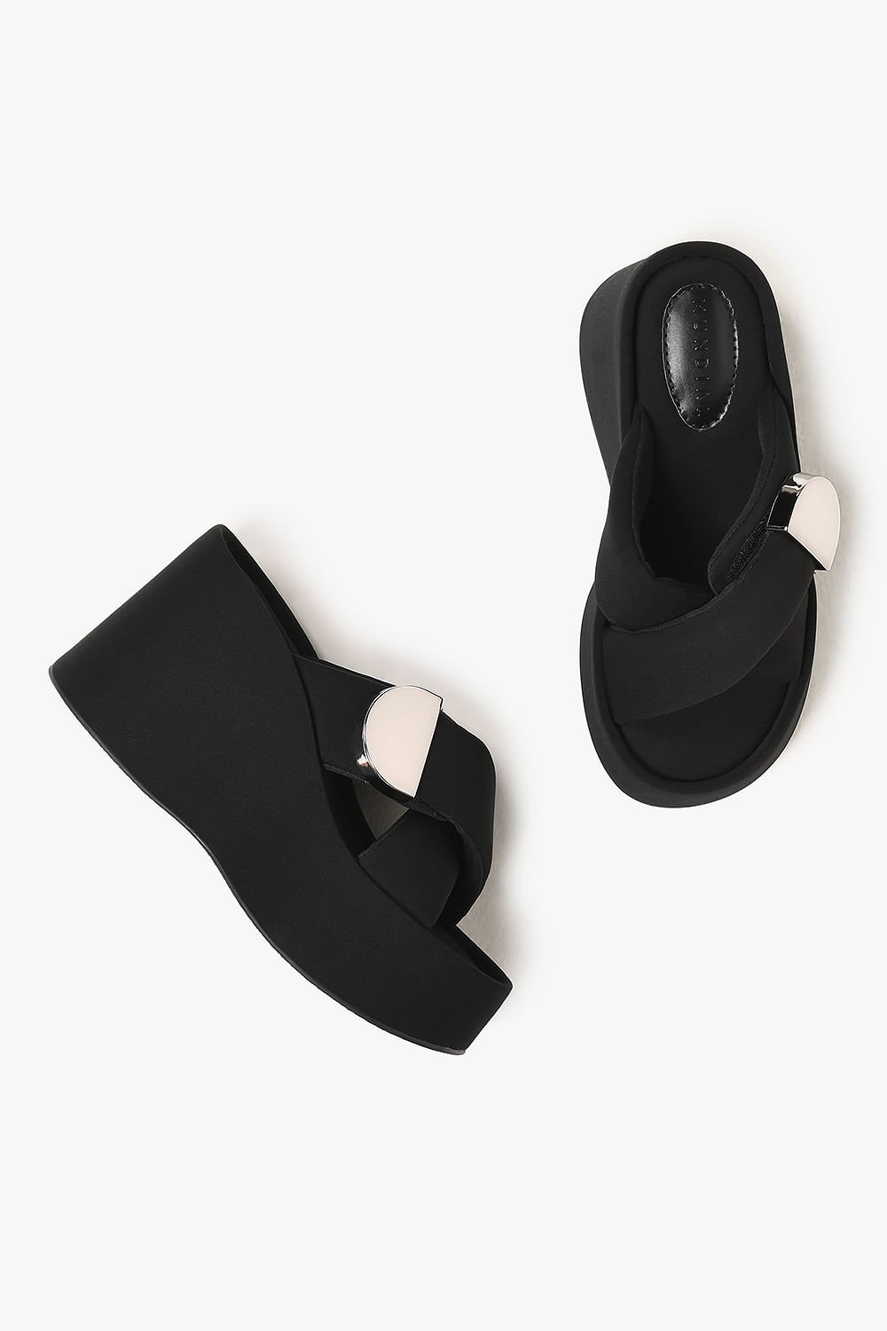 Tamanco Feminino Plataforma Mundial Wanderleia Preto 3