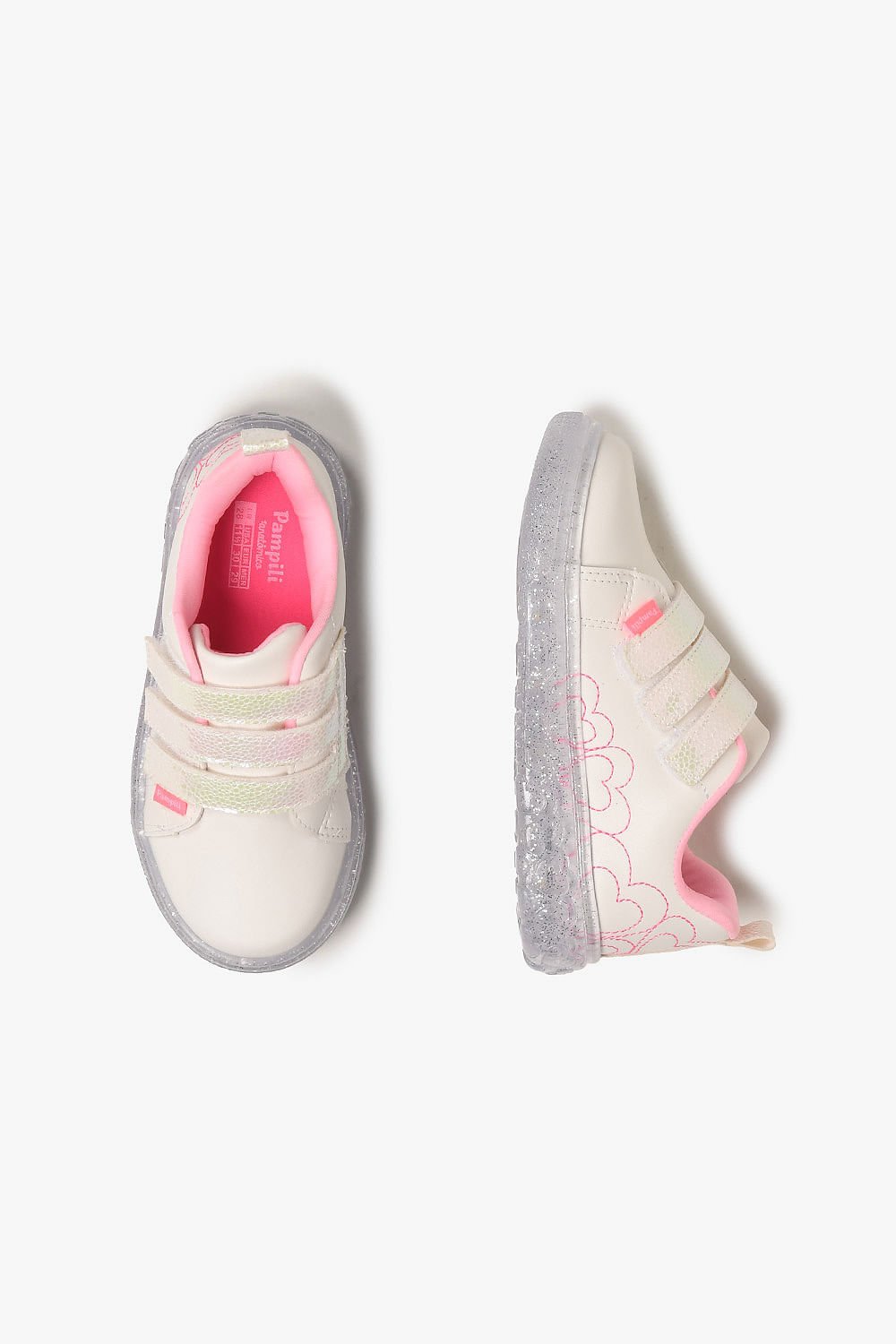 Tênis Infantil Pampili Lindy de Led Branco 3