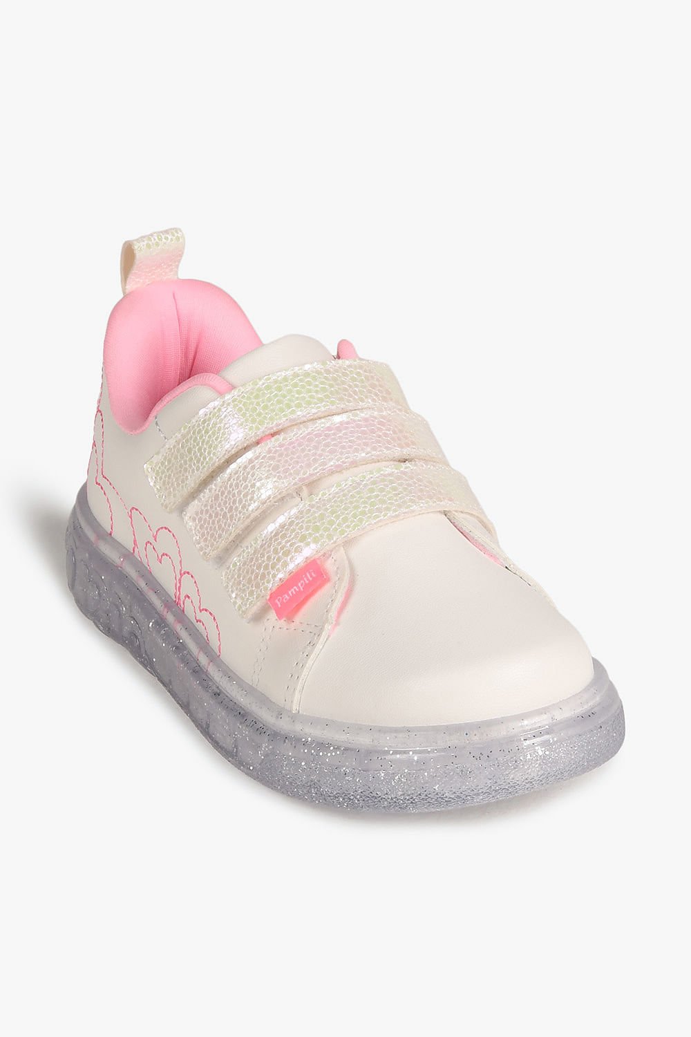 Tênis Infantil Pampili Lindy de Led Branco 4