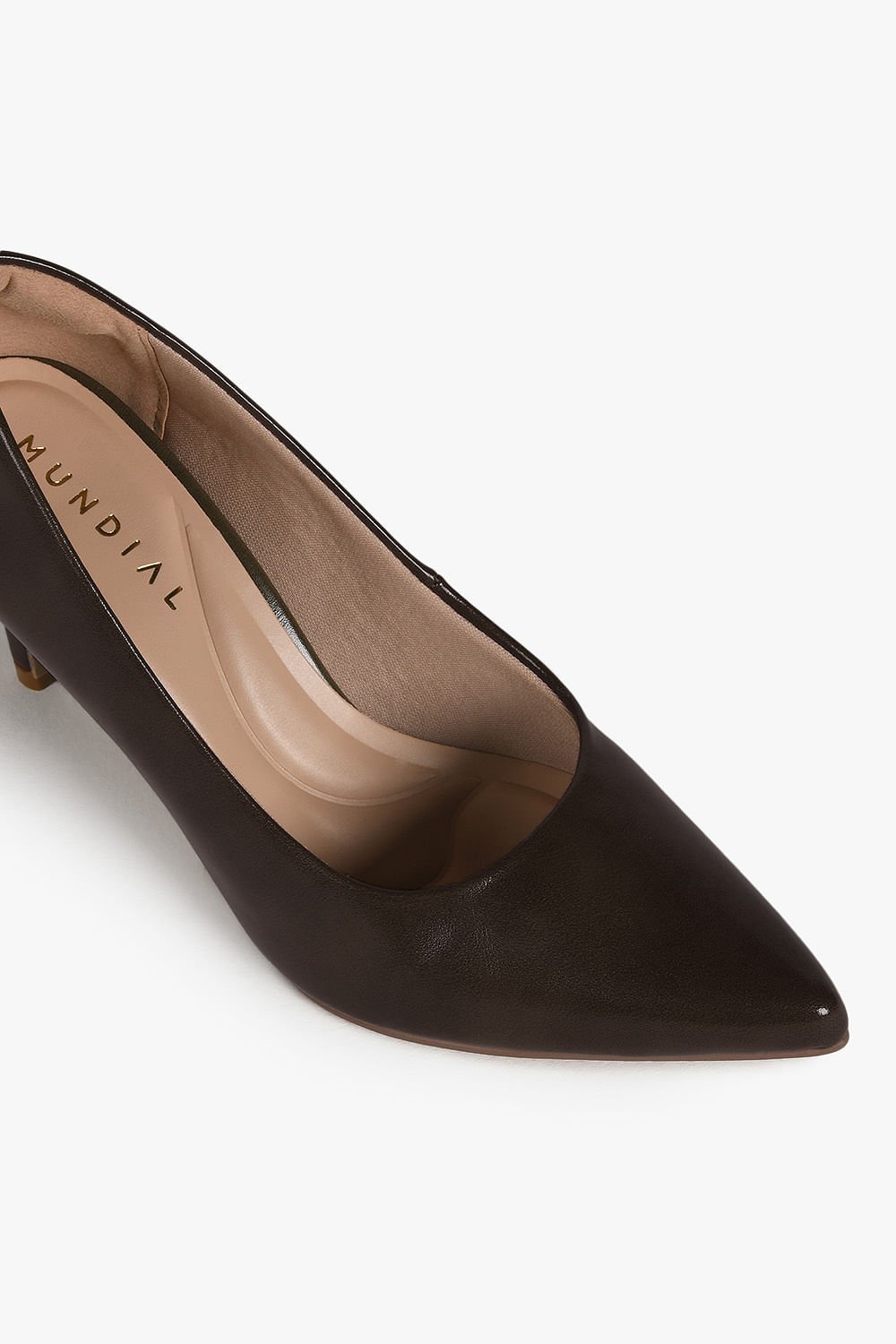 Scarpin Feminino Salto Alto Mundial Julietta Marrom 2