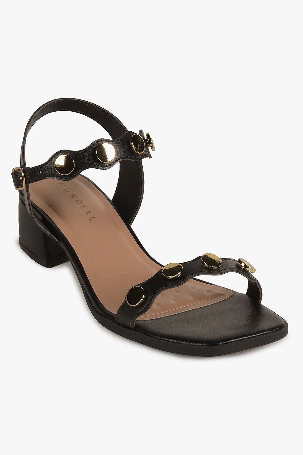 Sandália Feminina Salto Baixo Mundial Aila Preto 4