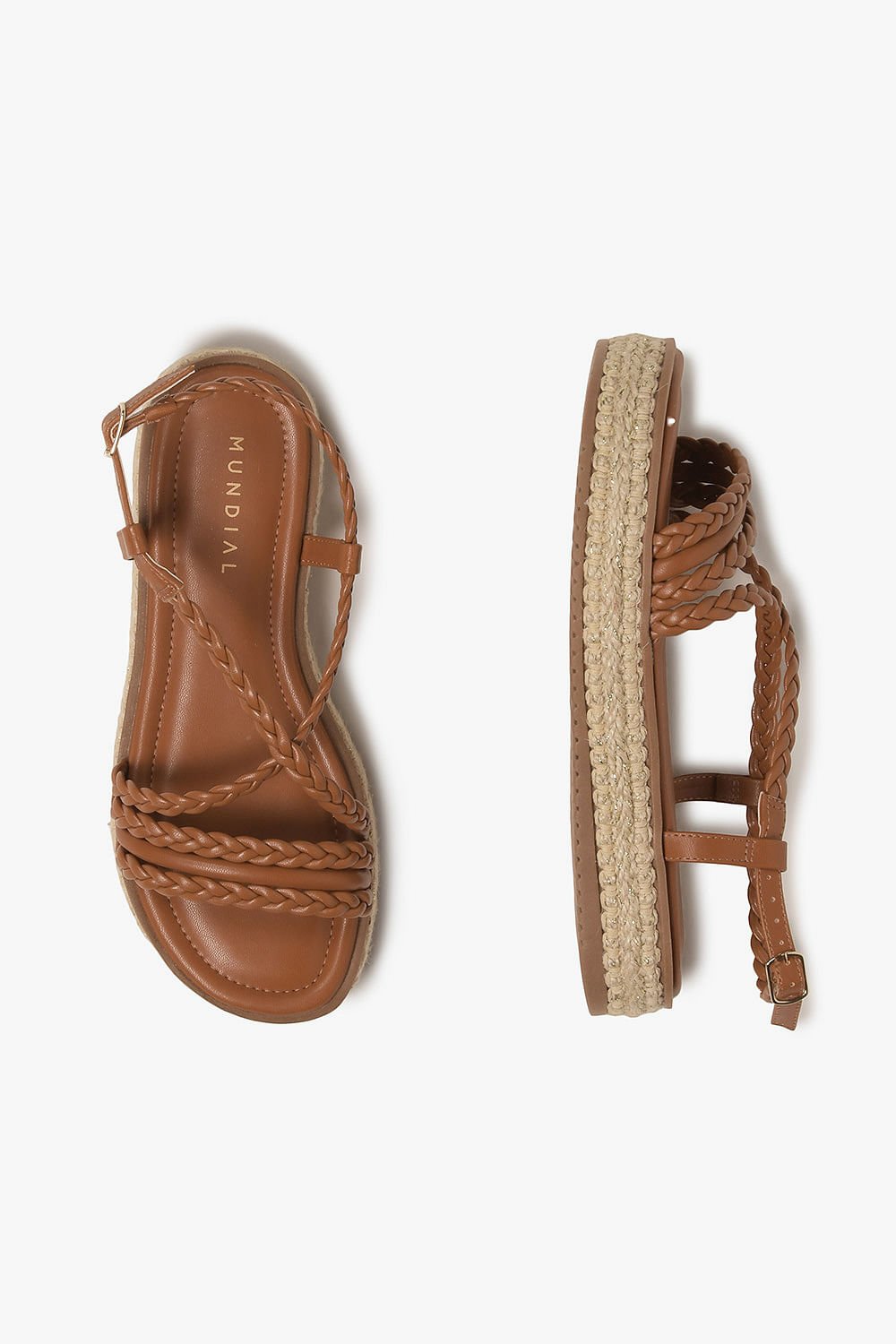 Sandália Feminina Flatform Mundial Ava Caramelo 3