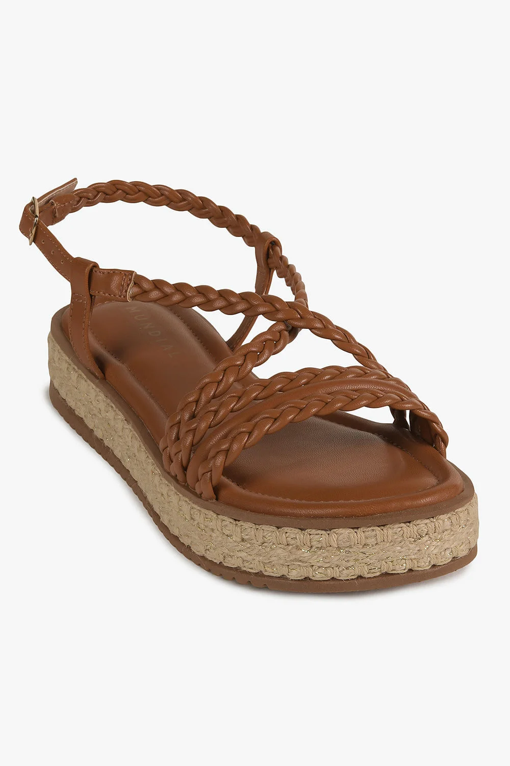 Sandália Feminina Flatform Mundial Ava Caramelo 4