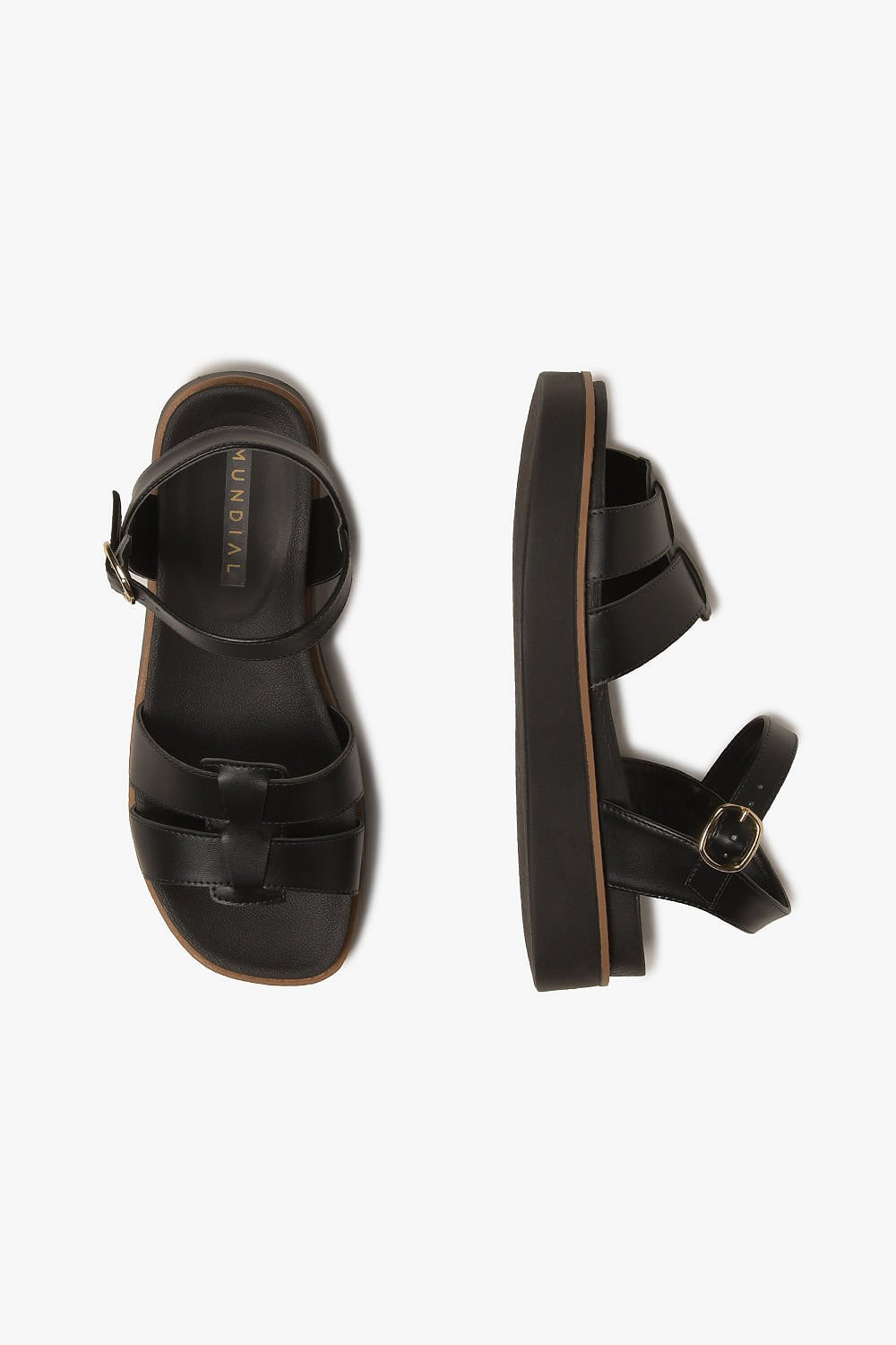 Sandália Feminina Flatform Mundial Raveny Preto 3
