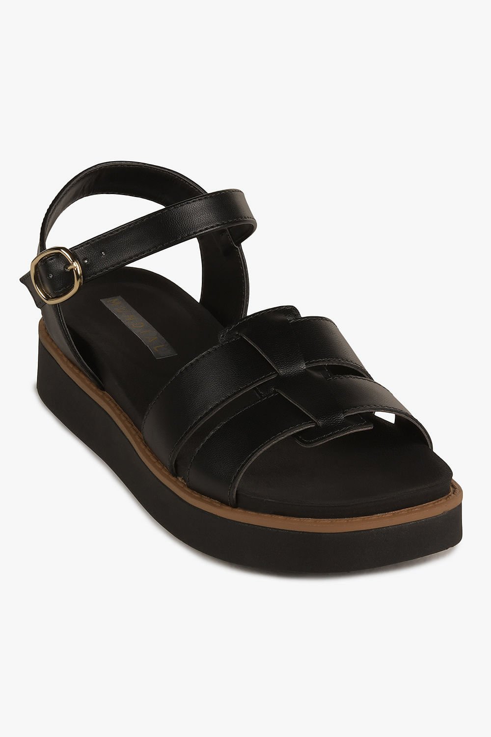 Sandália Feminina Flatform Mundial Raveny Preto 4