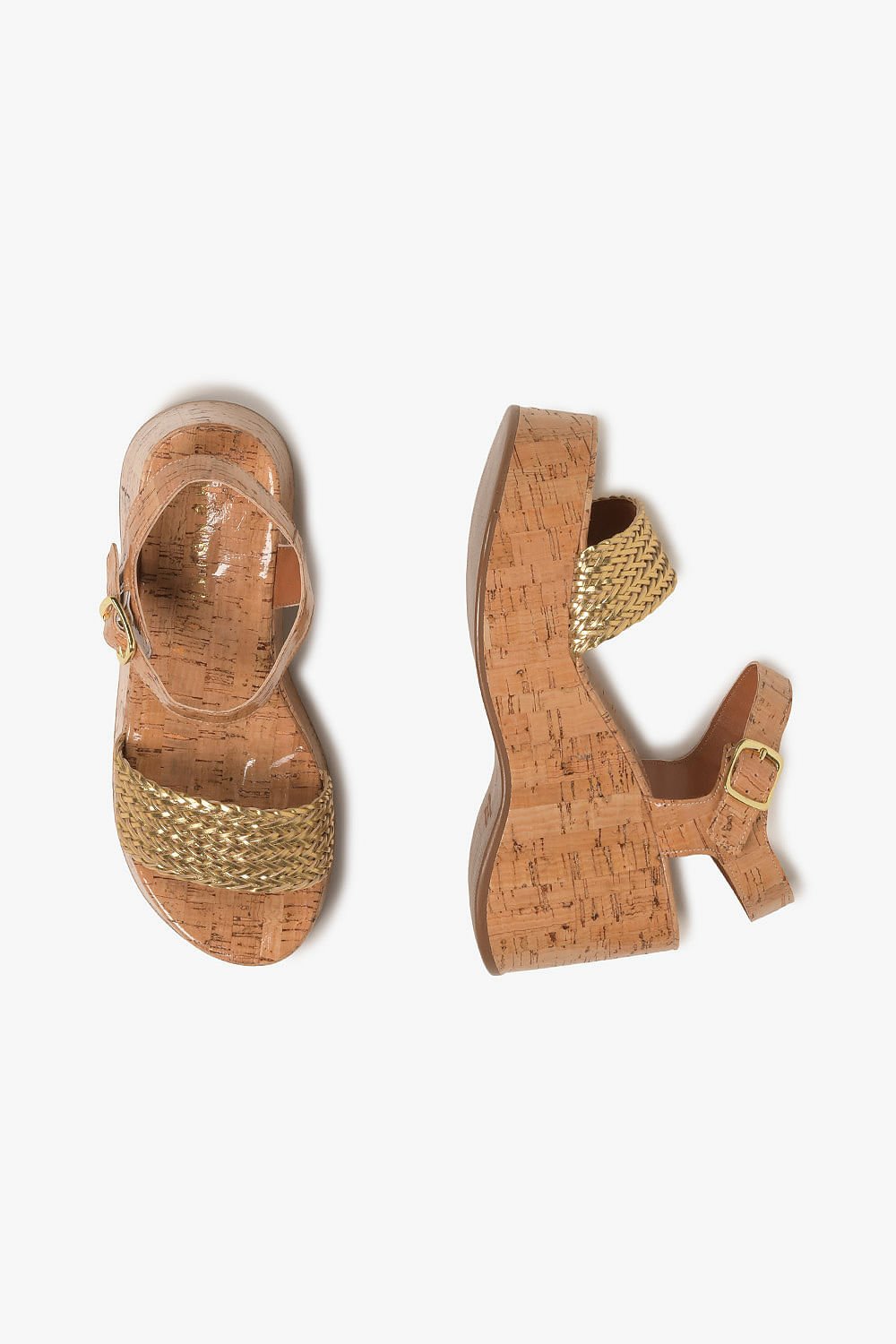 Sandalia Feminino Anabela Mundial Summer Dourado 3