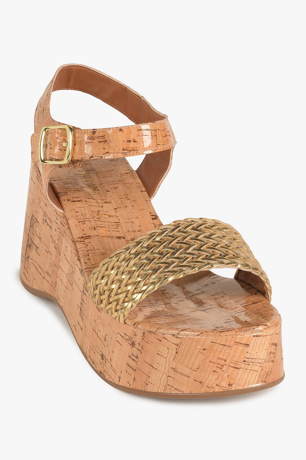 Sandalia Feminino Anabela Mundial Summer Dourado 4