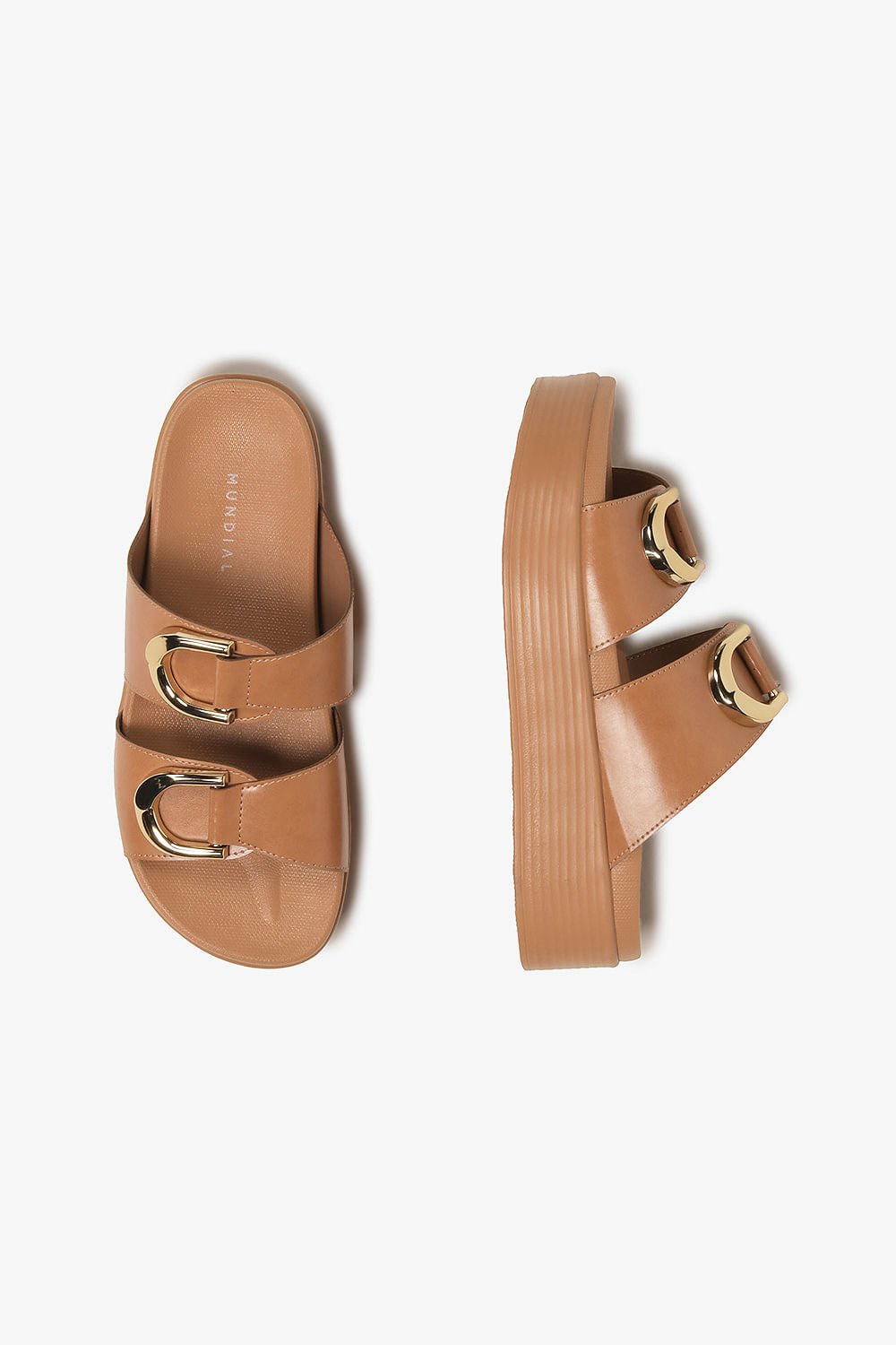 Tamanco Feminino Flatform Mundial Kailani Caramelo 3