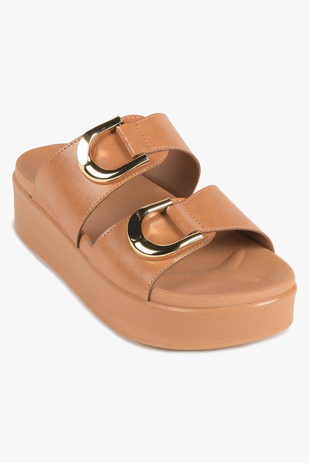Tamanco Feminino Flatform Mundial Kailani Caramelo 4