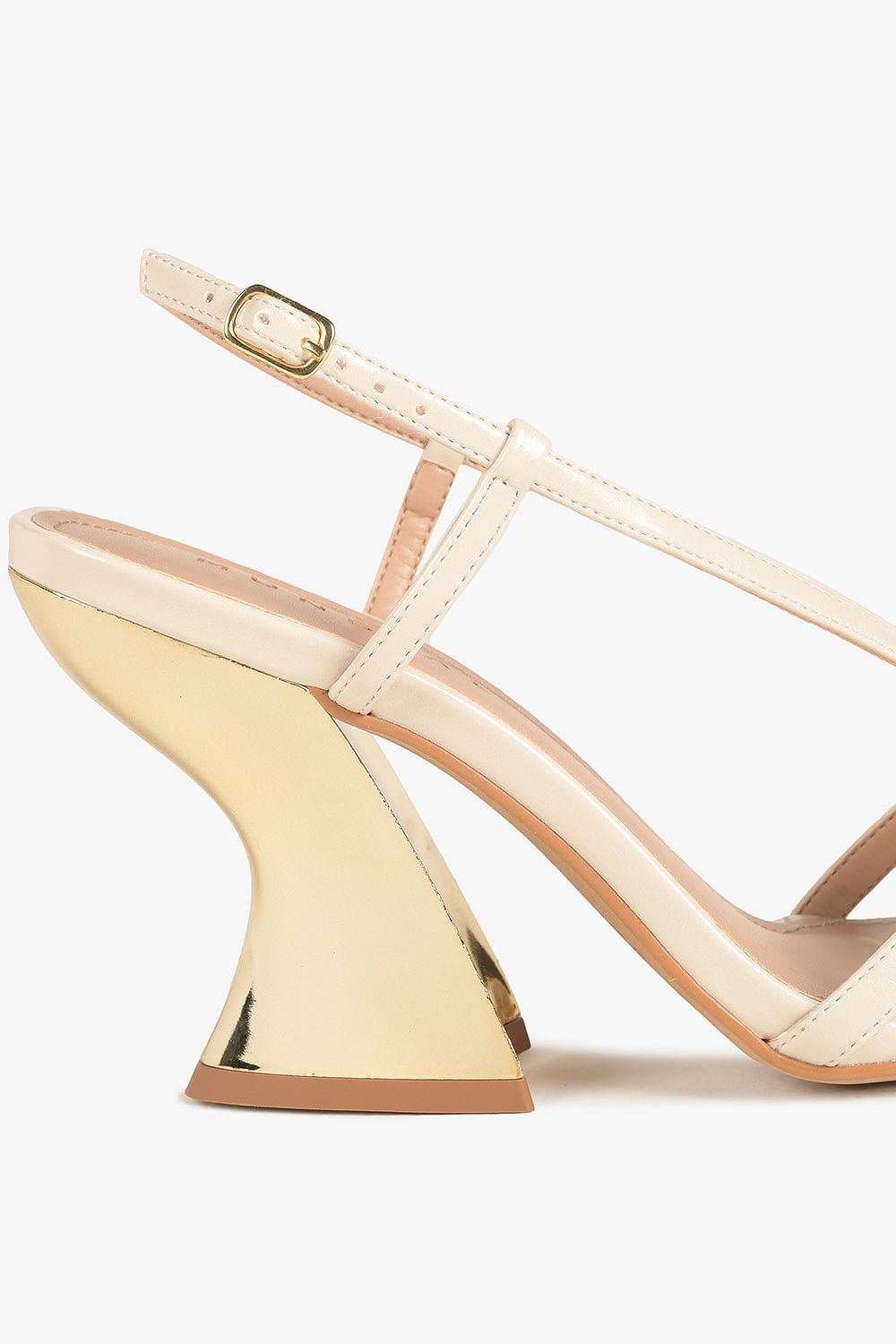 Sandália Feminina Salto Alto Mundial Millie Bege 5