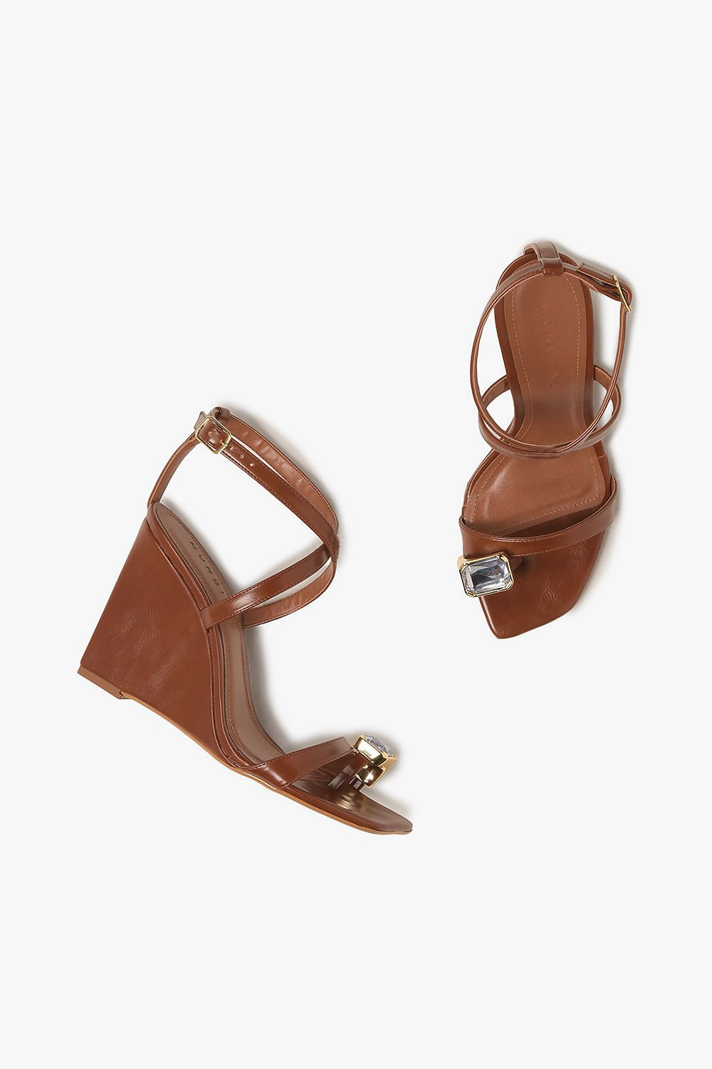 Sandália Feminina Anabela Mundial Matilda Caramelo 3