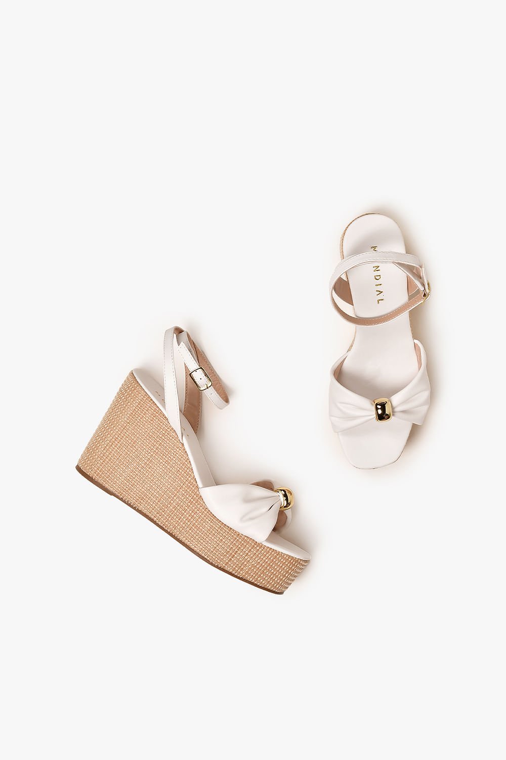 Sandália Feminina Anabela Mundial Tori Branco 3