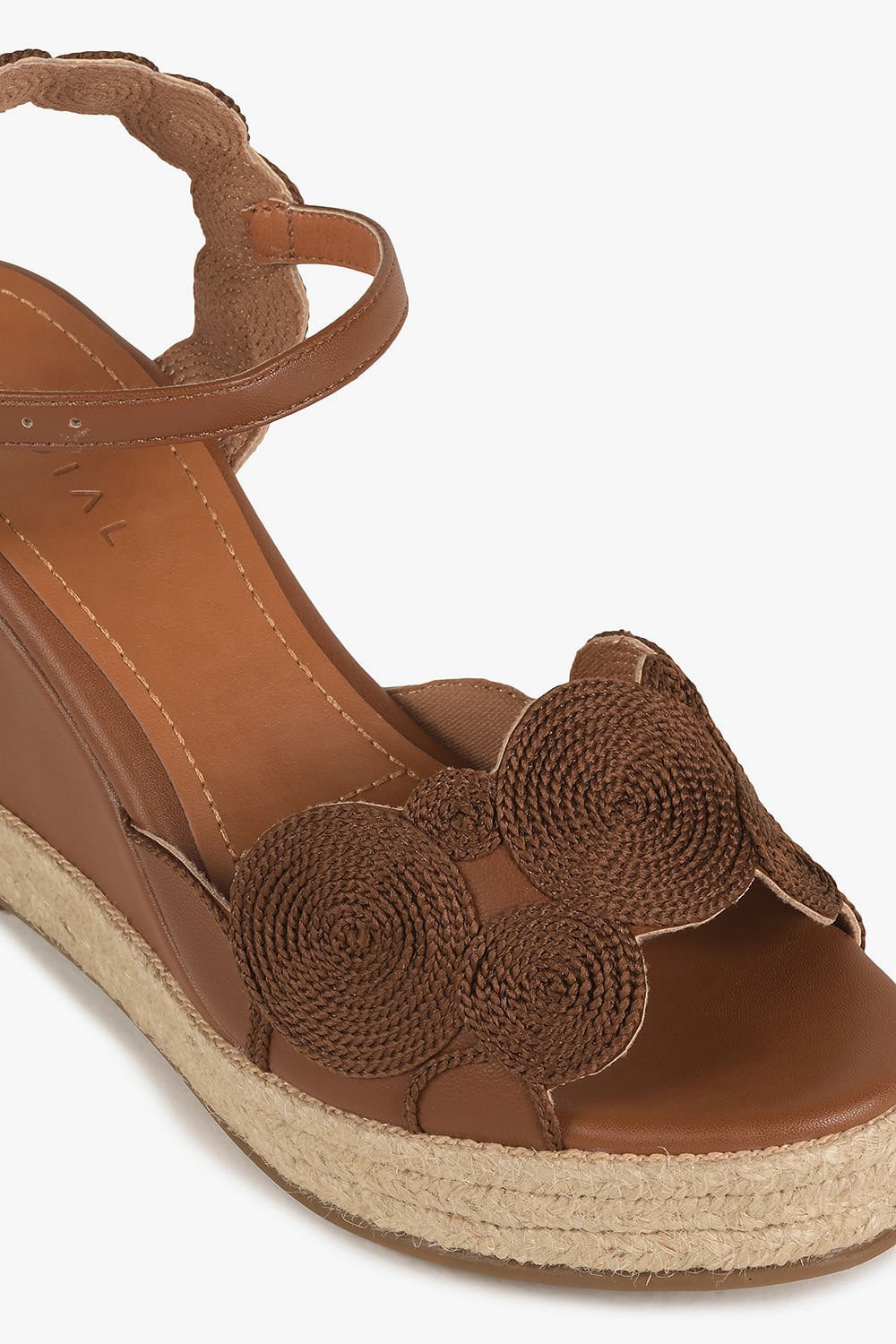 Sandália Feminina Anabela Mundial Merida Caramelo 2