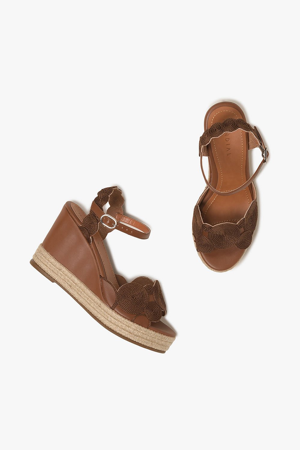 Sandália Feminina Anabela Mundial Merida Caramelo 3