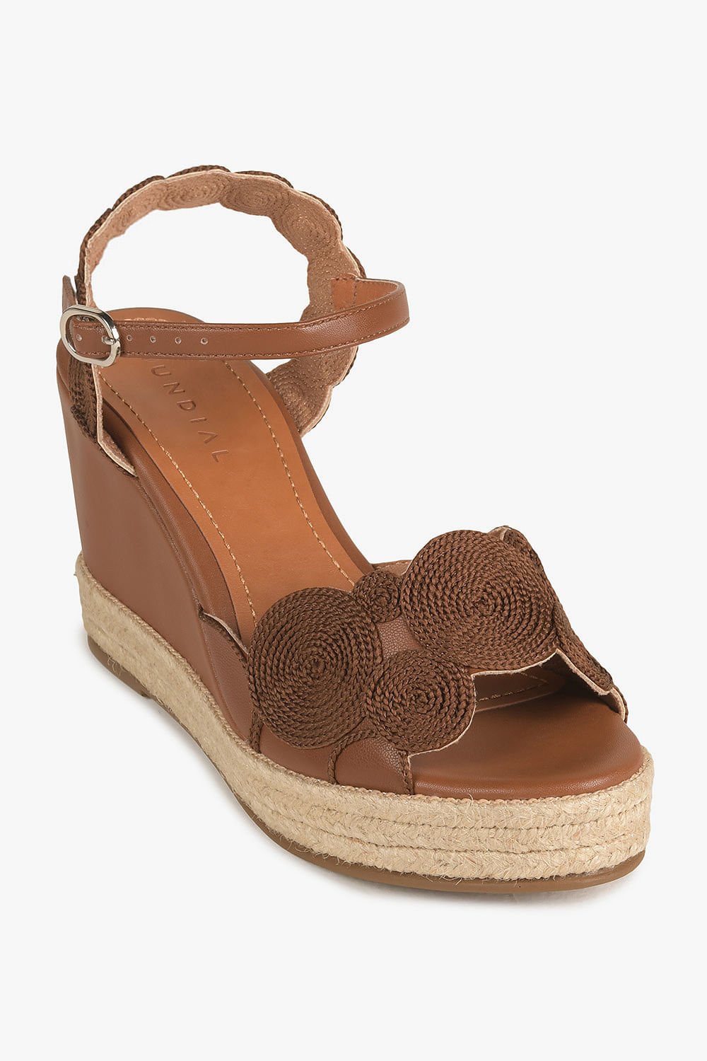 Sandália Feminina Anabela Mundial Merida Caramelo 4